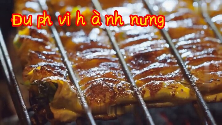 BBQ Timur Laut China: roti tahu kering dengan bawang
