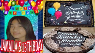 HAPPY13TH BDAY MY DEAR BUNSO JAMAILA I LOVE U GOD BLESS ALWAYS