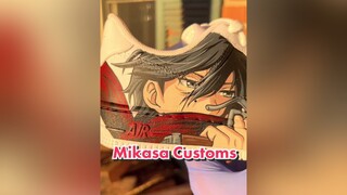 mikasa aot fyp customsneakers animeart