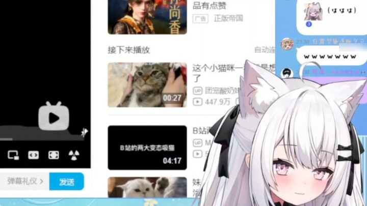 Watch "Shiji Niangniang and the Cat" on the top of the cat head. I also want to be sucked by Xia Chu