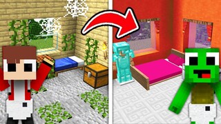 JJ and Mikey Renovated an Abandoned CASH and NICO House in Minecraft - Maizen
