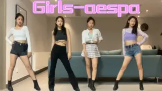 15-year-old 4 sets of cross-dressing girls dance the whole song