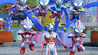 The little Ultraman all chased after Zero and asked him to play with them!