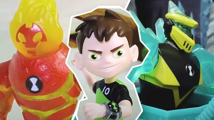 "656 Stop-motion Animation" Flame Man & Diamond War's Transformation Battle｜Ben 10｜BEN10