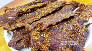 KHÔ BÒ LÀM TẠI NHÀ - Cách Làm Rất Dễ Ai Cũng Làm Được Để Đón Tết |Nhamtran FV