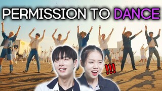 Korean Teens React to BTS “Permission To Dance”!! For The First Time!! 💜