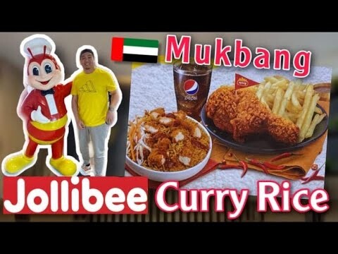 New Jollibee CURRY RICE in UAE🇦🇪 Mukbang