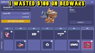 I Wasted $100 on roblox bedwars