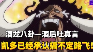 如何理解酒龙八卦—酒后吐真言。凯多其实已经承认搞不定路飞！