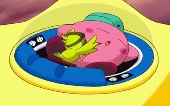 Kirby runs faster than a car