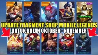 UPDATE FRAGMENT SHOP MOBILE LEGENDS OKTOBER - NOVEMBER 2022!! EVENT DOUBLE 11 WISH DRAW RILIS