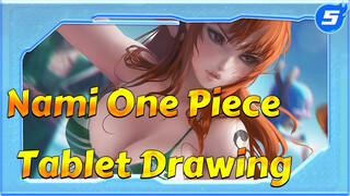 SakimiChan (ilustrator Kanada) / Tablet Drawing / Nami One Piece / Kecepatan Enam Kali_5