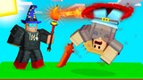 Using MAGIC Against Noobs* in Roblox Bedwars..