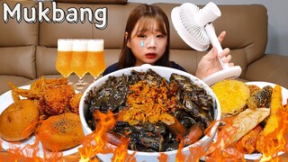 🌶핫블랙투움바떡볶이+Keg생맥주먹방🍻 이 구역의 미친매운맛 떡볶이는 나다!!🐰 SPICY TTEOKBOKKI BEER MUKBANG ASMR EATINGSHOW REALSOUND