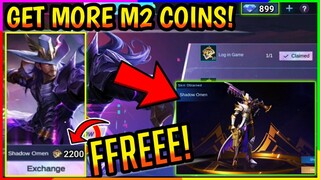 FREE M2 SKIN! HOW TO GET MORE M2 COINS /M2 TOURNAMENT PASS EVENT IN MLBB