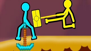 Người Que Vả Nhau Cúp Minecraft Và Búa Vàng Thần Thor - Stickman Clash - Top Game Android, Ios