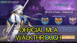 REALM OF LEGENDS - Records of Dawn (Awakening) WALKTHROUGH | Mobile Legends: Adventure