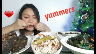 FILIPINO FOOD/GINATAANG LANGKA,PRITONG TILAPIA,TAHONG AT SEA GRAPES