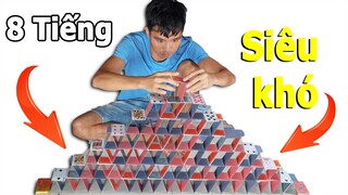 Tôi Mất 8 Tiếng Để Làm Kim Tự Tháp Bằng Lá Bài | Card Pyramid | PHD Troll