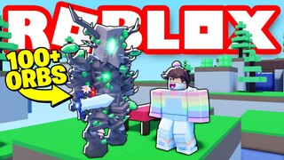 I ABSORBED 100 ELDER TREE ORBS! *I Became GIANT* Roblox Bedwars