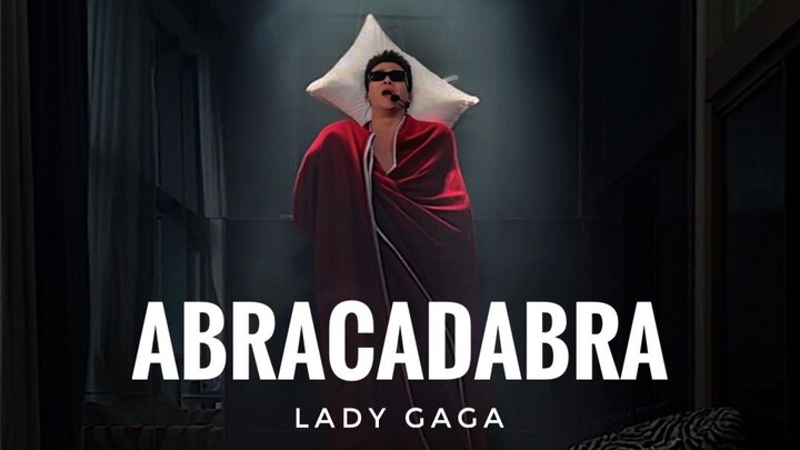 No red carpet at home, but there’s a red bedsheet—Abracadabra, Lady Gaga!