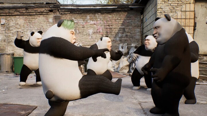 A few bears fighting