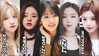 谁能登顶五代TOP？(G)I-DLE vs LOONA vs IZONE vs ITZY vs EVERGLOW（5个女团都很棒哟！）【原博主可能是本月粉丝】