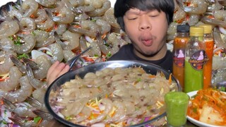 กินกุ้งดองซีอิ๊ว100ตัว 100สาขาร้าน (เจ๊เดือนทะเลเดือด) #mrพาหิว