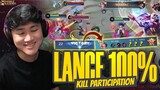 LANCELOT JEJE 100% KILL PARTICIPATION SELALU JOIN TEAM FIGHT AGGRESIVE - Mobile Legends