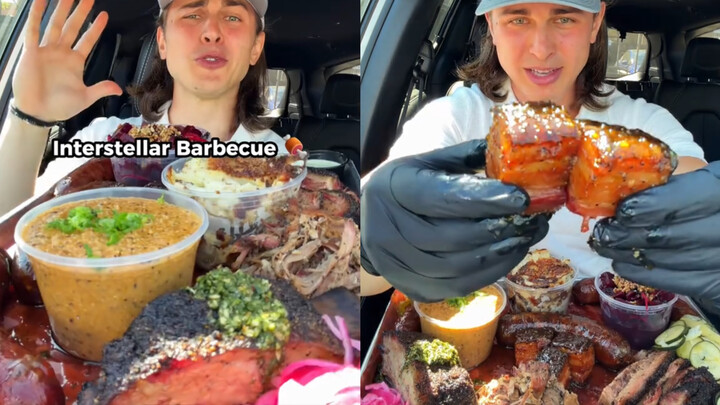 Chàng trai Pháp ăn thịt nướng Texas!