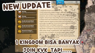 new update 1 kingdom bisa banyak partisipasi di berbgai kvk soc !!!! ko bisa gini cerita nya !!!