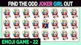 Joker Girl Harley Quinn Odd One Out Emoji Games No 22 | Find The Odd One Out | Spot The Difference