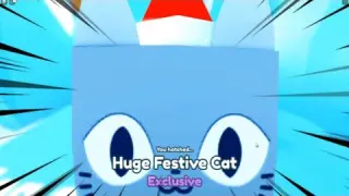 FIRST EVER HUGE FESTIVE CAT HATCH ON CAMERA! [PET SIMULATOR X *CHRISTMAS UPDATE*]