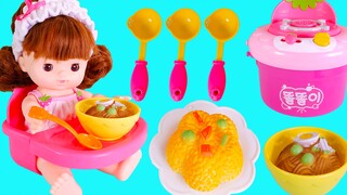 ToriTori吃饭饭儿童过家家玩具 会变色的炒饭和炸酱面