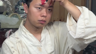 学川剧把门牙给摔断了哈哈