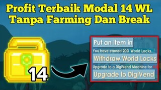 Profit Terbaik Modal 14 WL ke 200 WL? | Tanpa Farming | Growtopia Indonesia