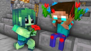 Monster School : Herobrine Baby Homeless Life - Funny Minecraft Animation