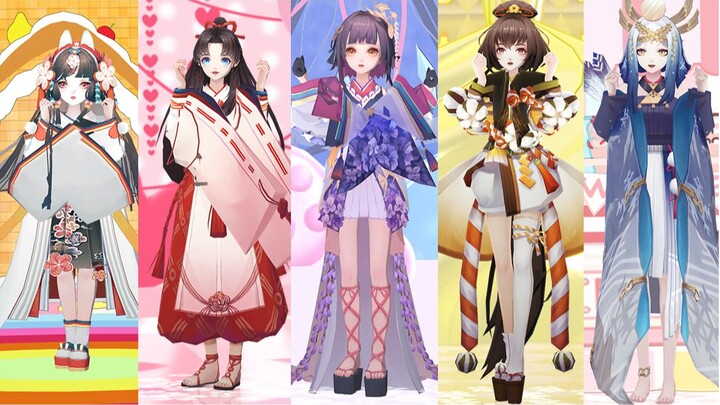 [Onmyoji MMD] The Five Equally Energetic Girls