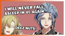 Hex Experienced Luca's Deez Nuts when He Fell Asleep in VC [Nijisanji EN Vtuber Clip]