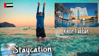 Staycation in Khor Fakkan- UAE National Day Holiday Vacation | Hotel Tour, Beach, Breakfast Buffet