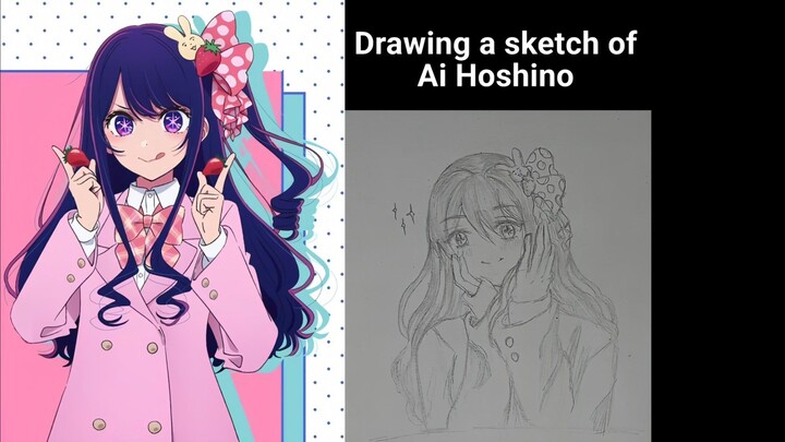 DRAWING SIMPEL AI HOSHINO🤩