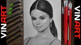 Graphite Drawing Selena Gomez | Realtime