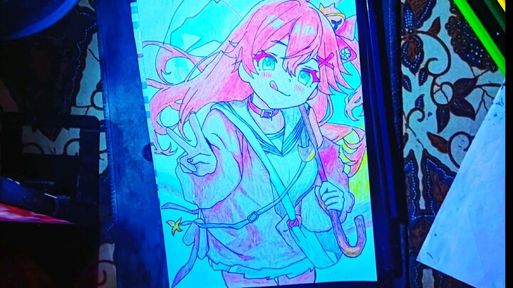 menggambar menggunakan warna! 😁😁😁  (speed drawing)