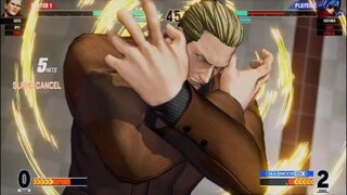KOF15　ギース　EX一段止めからのレイジング21Hitコンボ
