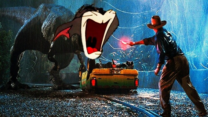 Jurassic Park, but voiced by Tom