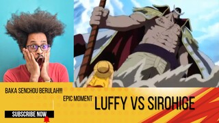 Adu bacot moment !!! luffy vs sirohige - arc marineford