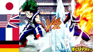 Midoriya vs Todoroki in different languages | My Hero Academia