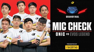 ONIC VS EVOS - MIC CHECK FINAL MYTEL INTERNATIONAL CHAMPIONSHIP