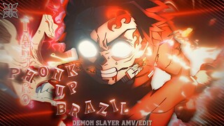 Demon Slayer "Tanjiro Bright red sword🔥" - Phonk Up Brazil「Edit/AMV」Alight Motion Free Project File