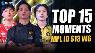 TOP 15 PLAYS MPL ID S3  WEEK 6 - BTR EMANN MANIAC! ONIC SANZ BAITING! RRQ SKYLAR BRUNO!